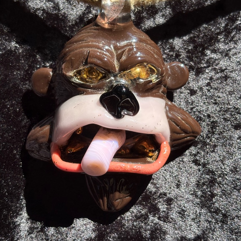 Playful Monkey Face Pendant